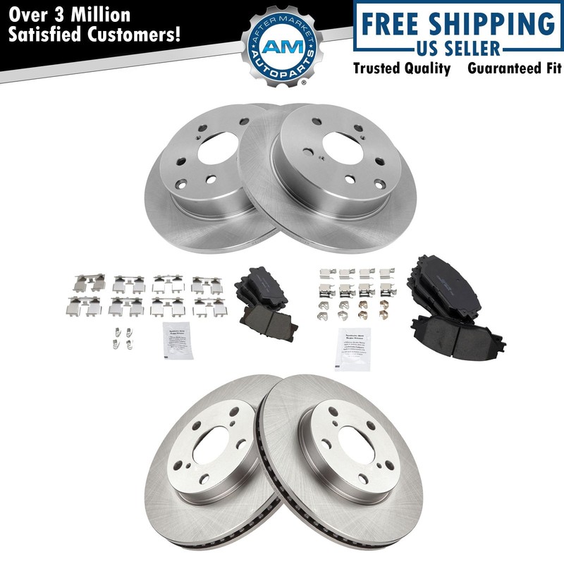 Disc Brake Rotor & Posi Ceramic Pad Front & Rear Kit for Toyota Rav4