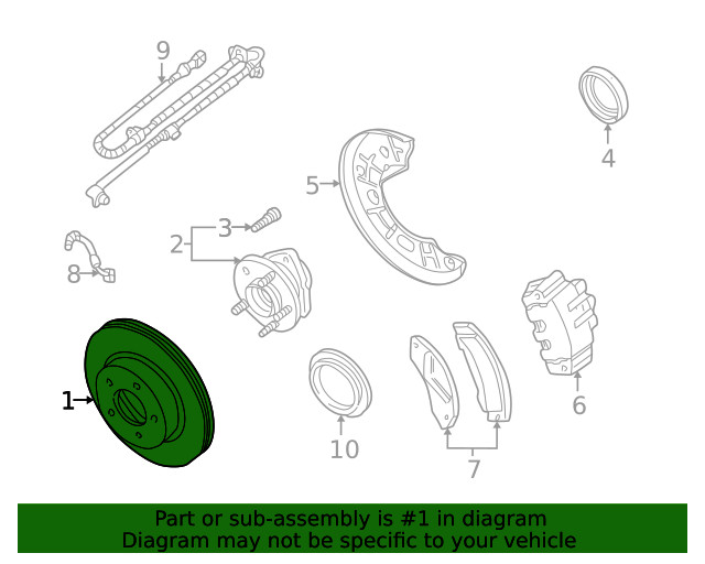 Genuine Ford Disc Brake Rotor 2U2Z-1V125-B gallery
