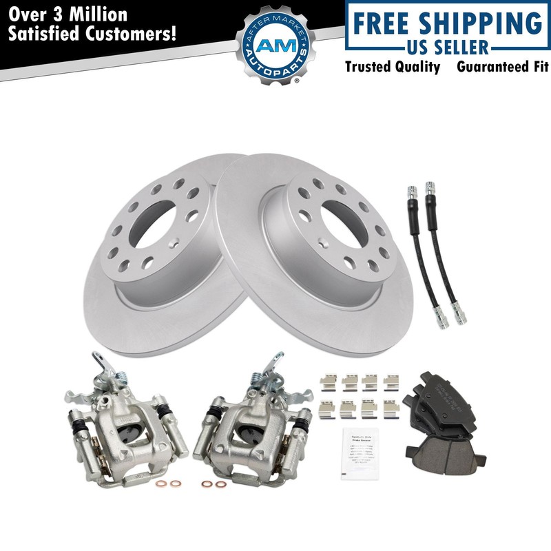 Brake Pad & Rotor Kit Premium G-Coated Ceramic Fits Volkswagen