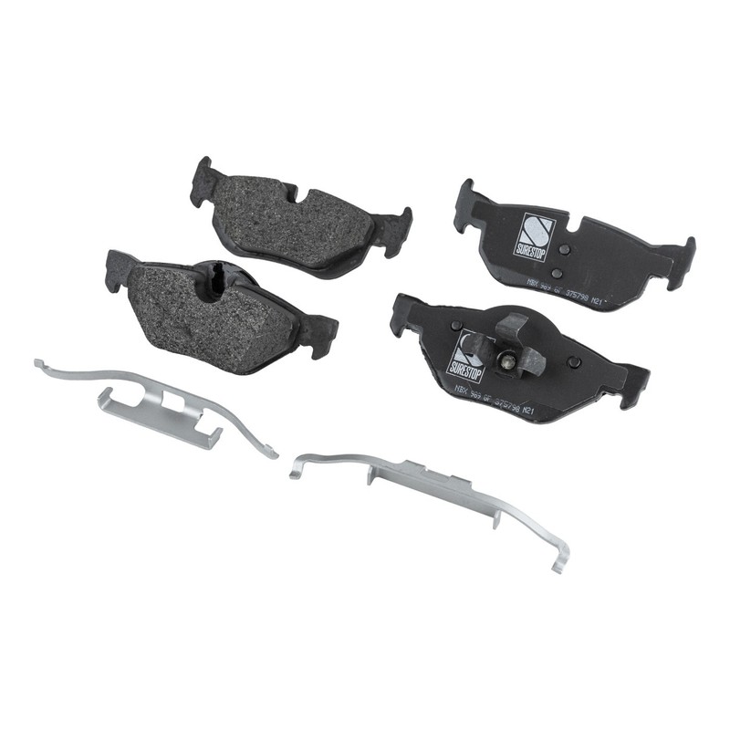 Brake Rotor Brake Pad Kit For 2007-2012 BMW 328i Rear Solid 2-Wheel Set RWD gallery
