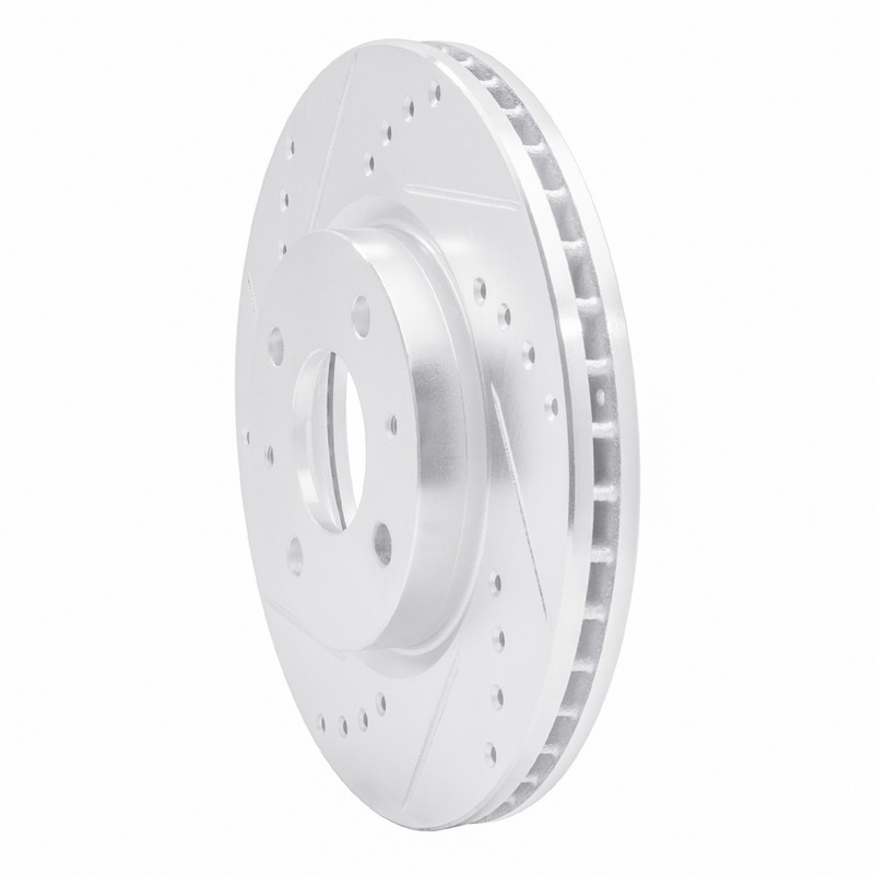 For Ford Fiesta 98-04 Brake Rotor eLINE Drilled & Slotted 1-Piece Front Driver gallery