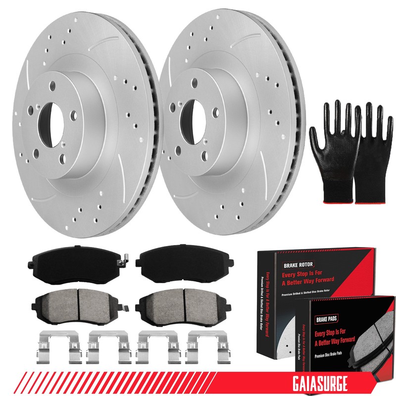 Front Drilled Brake Rotors Brake Pads for Subaru Outback Forester Legacy Impreza