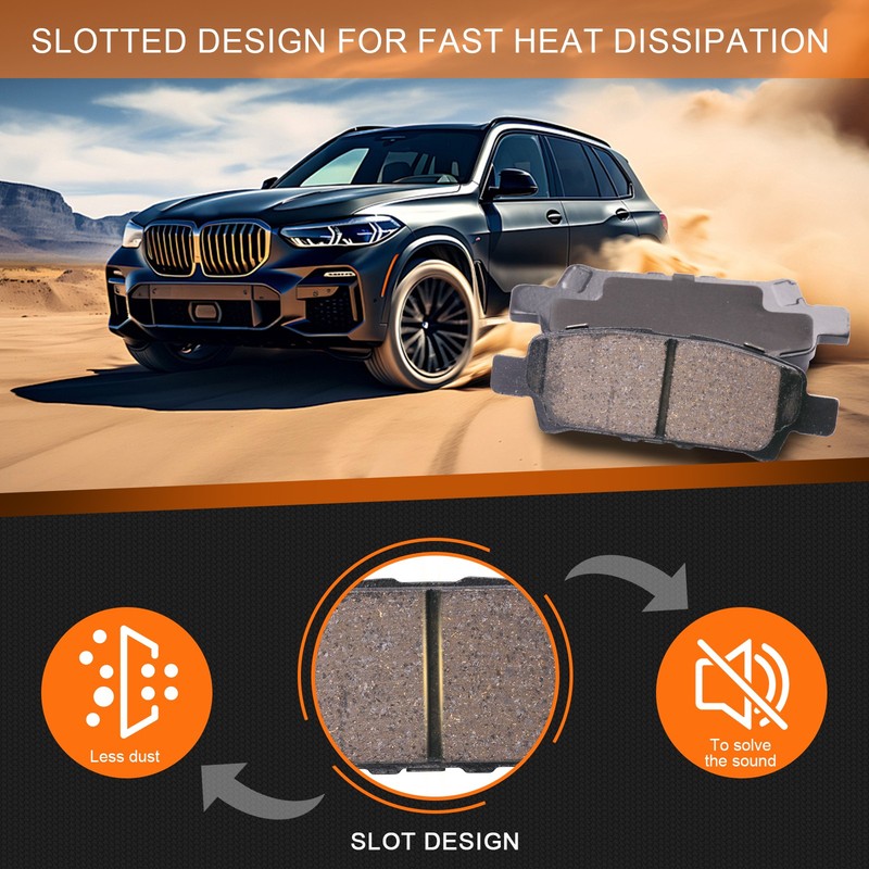 262mm Rear Drilled Rotors Ceramic Brake Pads for Jeep Compass Patriot Sebring gallery