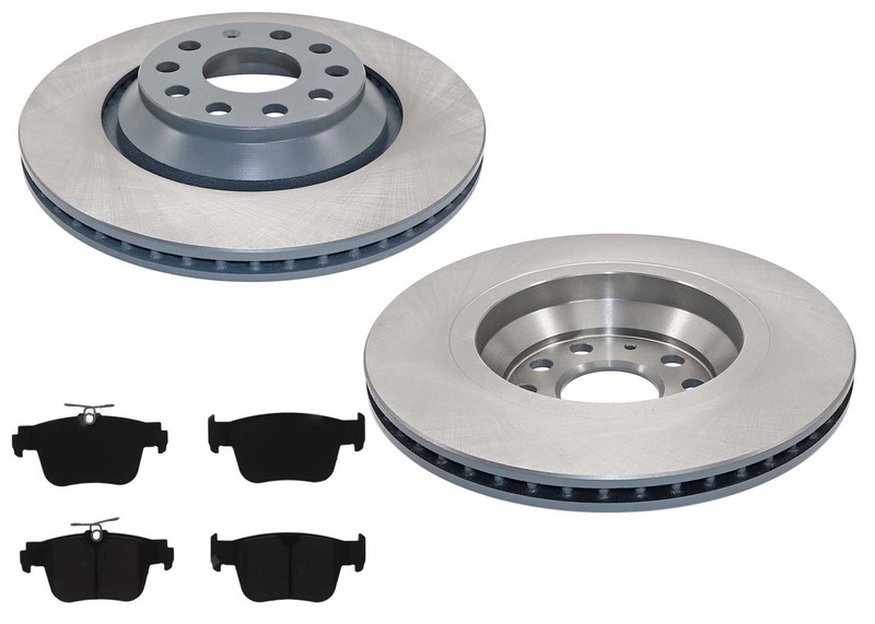 For Volkswagen GTi 2022 2023 2024 2.0L Rear Disc Brake Rotors Brake Pads