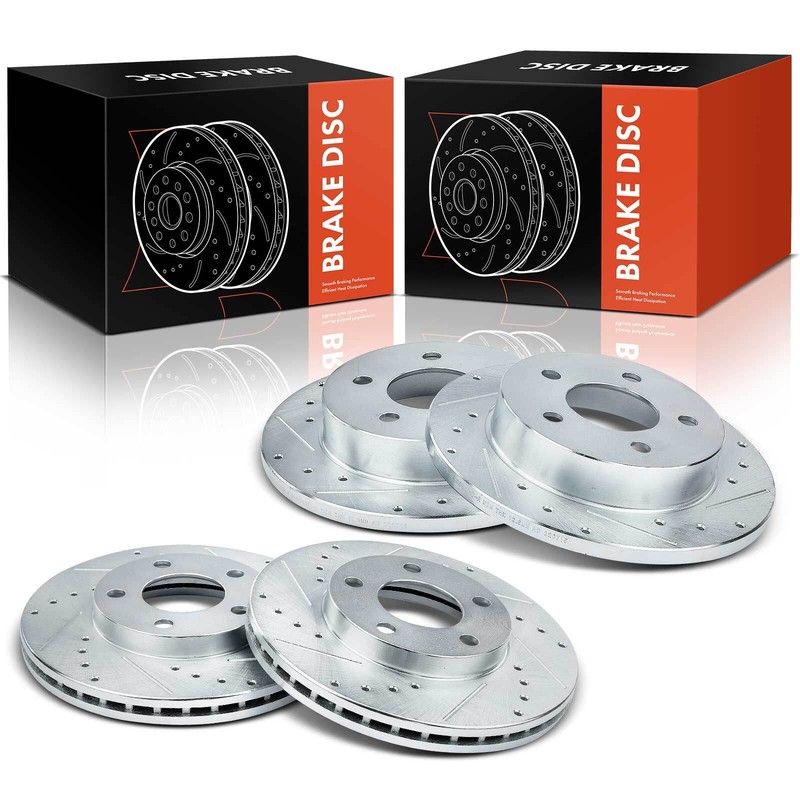 Drilled Brake Rotors for Ford Mustang 1994-2004 1995 Base GT GTS Front and Rear
