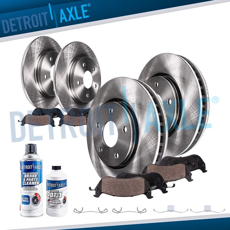 10pc Front Rear Disc Brake Rotors and Ceramic Brake Pads Kit for Volvo S40 V50