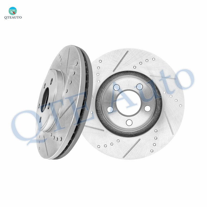 Front Drilled Slotted Brake Disc Rotors 305.2mm For 2003-2011 Lincoln Town CAR