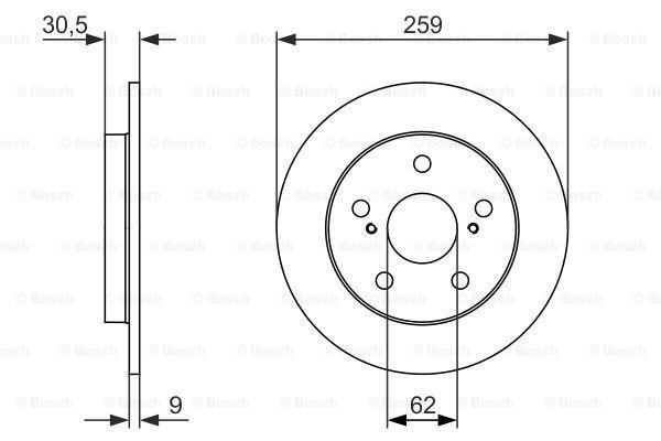 Fits Toyota Auris 2010-2012 1.8 Brake Disc Rear Howen 4243112260 4243102190 gallery