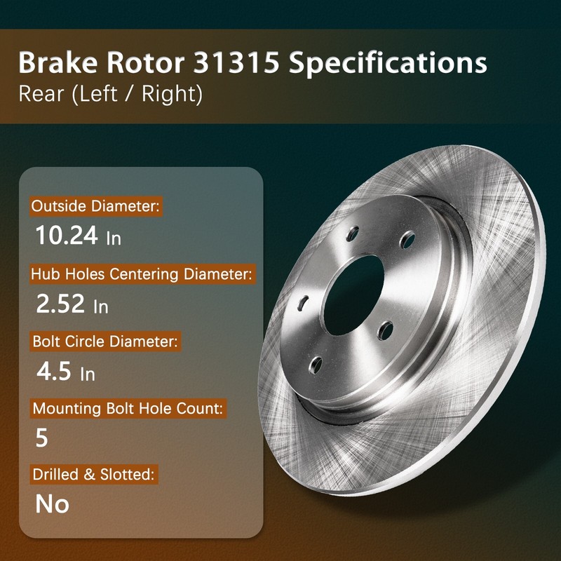 Front and Rear Brake Rotors Kit for Honda Accord 2003 2004 2005 2006 2007 gallery