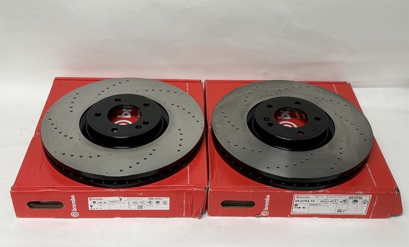 Front Pair Brembo Drilled Brake Rotors 2019-2024 Mercedes G63 AMG 09.D762.10