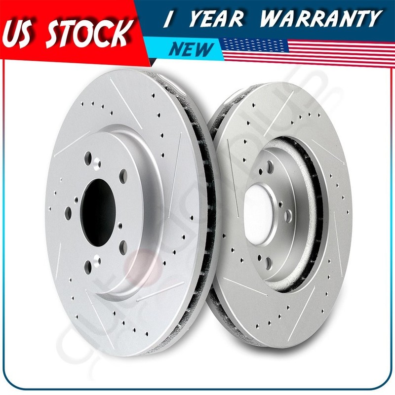 Front Brake Disc Rotors For 2005 2006 2007 2008 2009-2010 Honda Odyssey Drilled