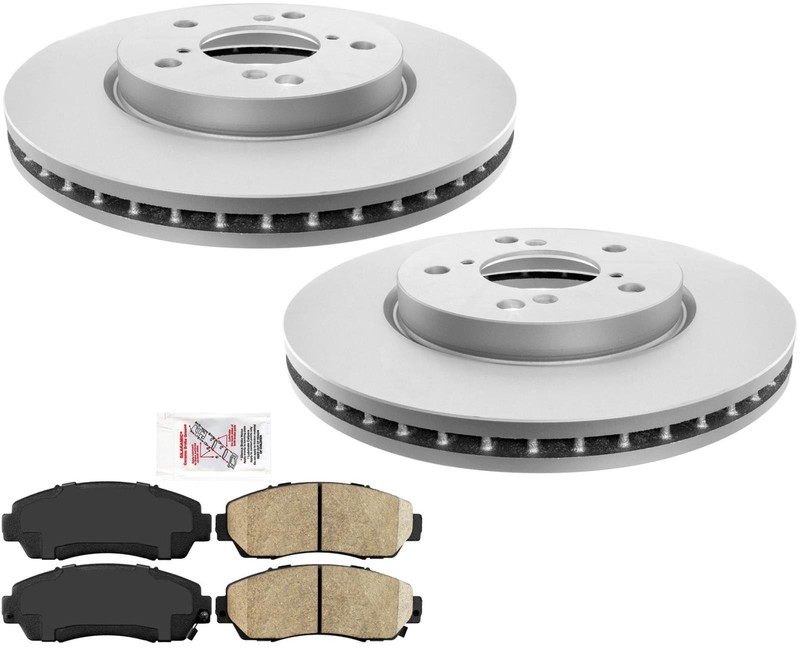 Fits 05-10 Odyssey Frt & Rr Brake Rotors Ceramic Pads Parking Shoes Springs 8pc gallery