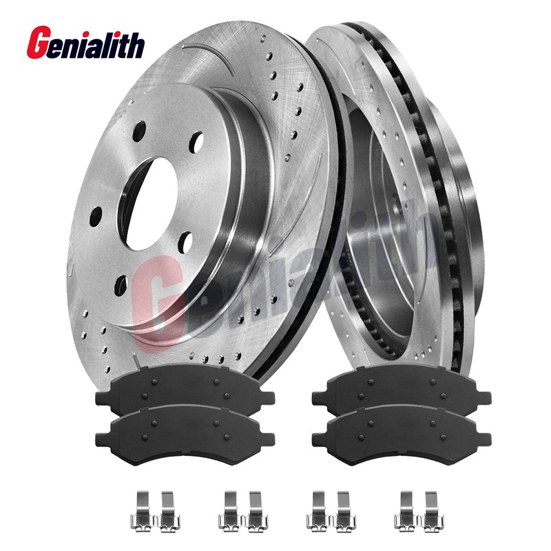 Front Disc Rotors Brake Pads for 2007-2010 Dodge Ram 1500 Durango Chrysler Aspen