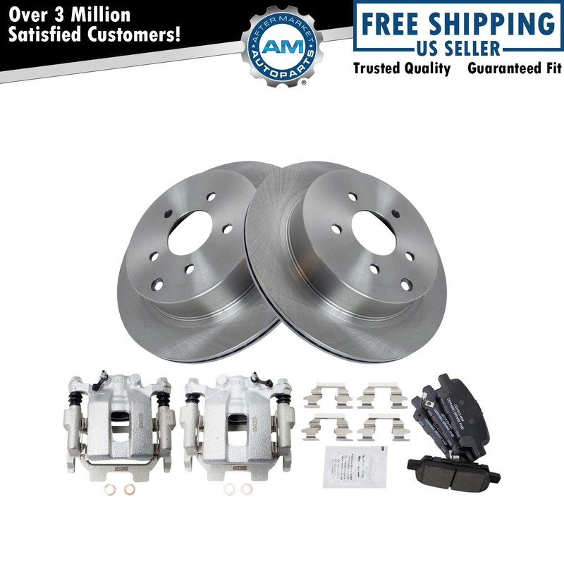 Rear Brake Pad & Rotor Kit Fits 2011-2017 INFINITI 2009-2017 Nissan