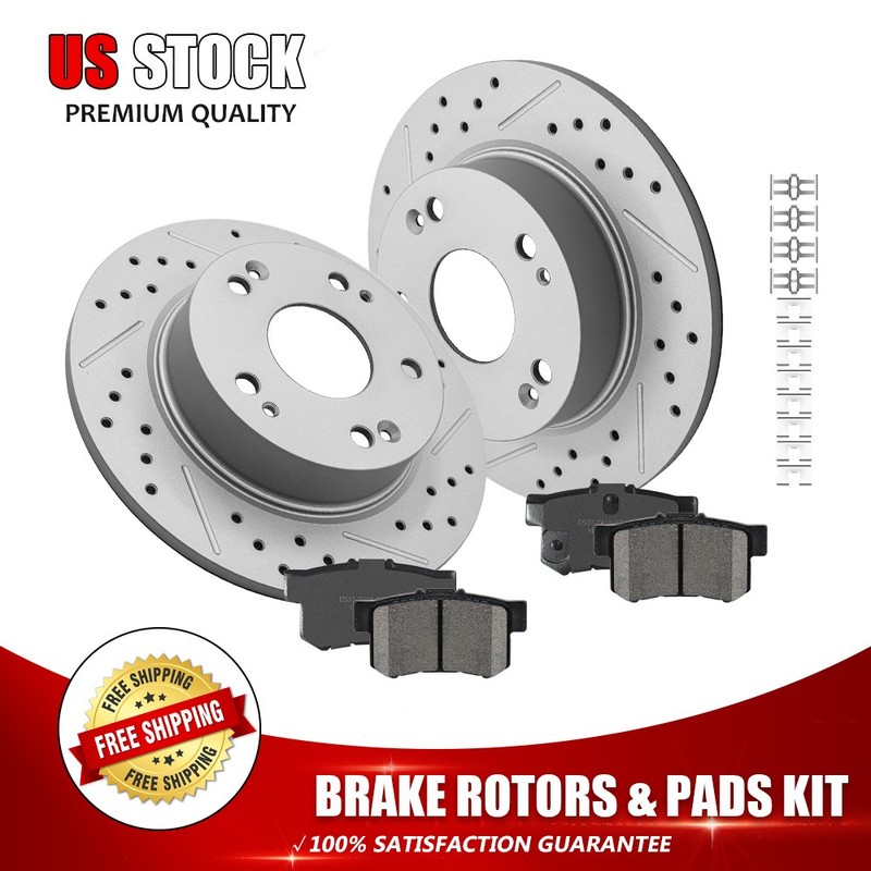 Rear Brake Rotors Pads For 2003 2004 2005 2006 2007-2008 Honda Accord Acura TSX