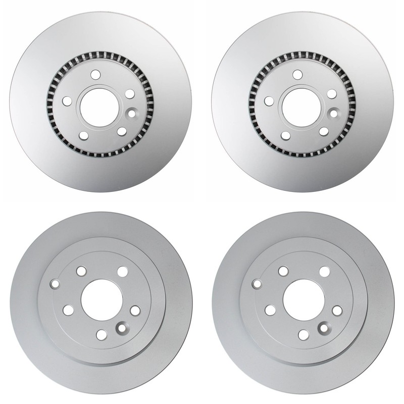 Hella Front 316mm Rear 302mm Brake Rotors Kit For Land Rover LR2 Base HSE Lux SE