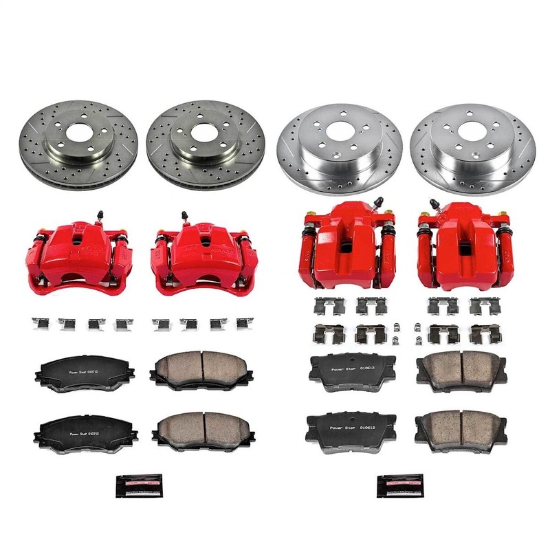 KC4100 Powerstop 4-Wheel Set Brake Kit With Calipers Front & Rear for RAV4 06-11 gallery