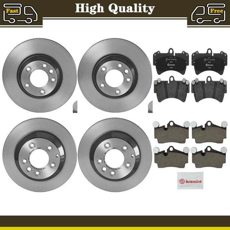 Brake Pads Rotors Set Front Rear Fits Audi Q7 3.0L 4.2L 3.6L