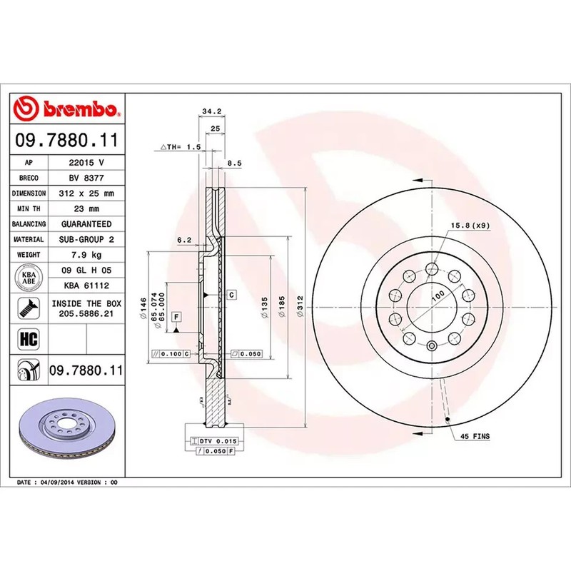 FOR VW Audi Seat Skoda A3 TT Octavia Front Brembo Brake Discs Set gallery
