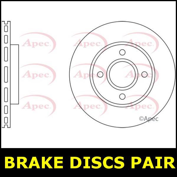 Brake Discs Pair Front FOR FORD STREET 1.6 03->05 Petrol Apec gallery