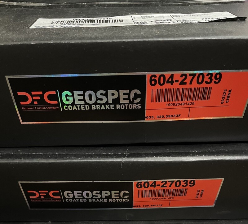 2 Rear Brake Rotors 03-14 Volvo XC90 Dynamic Friction 604-27039 GEOSPEC Coated