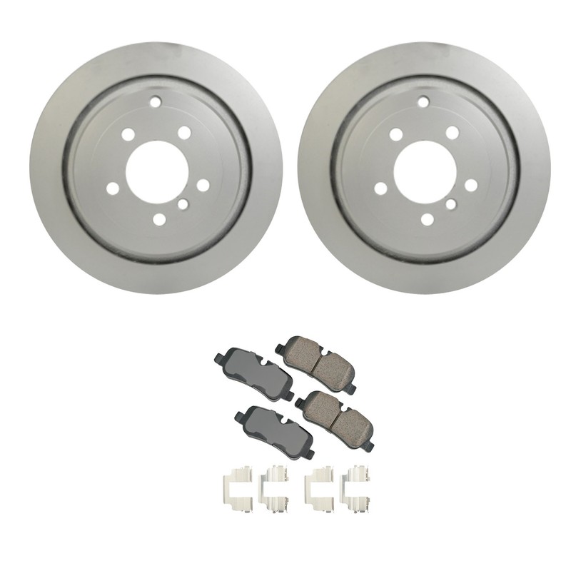 Hella Rear Rotors Akebono EURO Ceramic Disc Brake Pads Kit For Range Rover 06-12