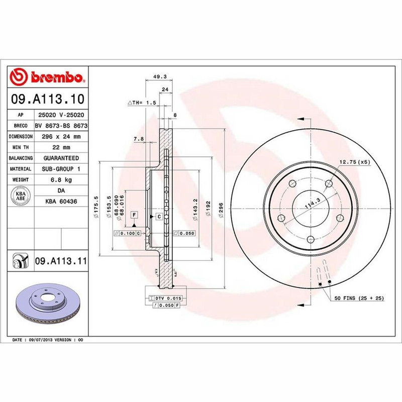 Brembo High Performance OE Front Brake Rotors Set For 2002-2006 Altima gallery