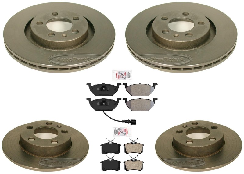 Fits Volkswagen Beetle 98-09 W/ 280MM Front & Rear Performance Rotors Brake Pads