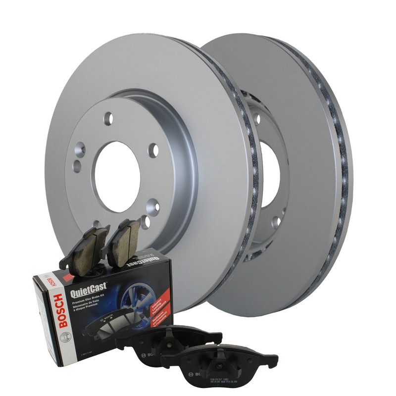 Front Brake Kit 280mm Disc Rotors & Bosch Semi-Metallic Pad For Kia Soul L4 FWD