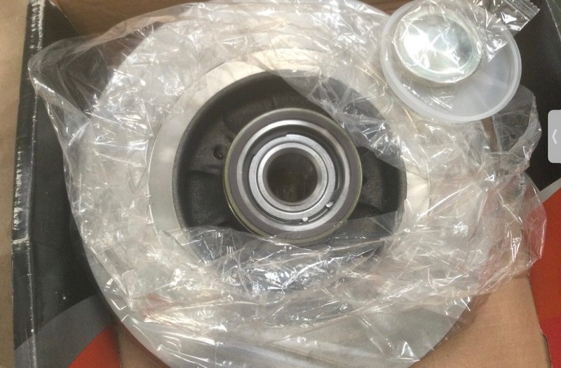 RENAULT LAGUNA MK2 SCENIC REAR SOLID BRAKE DISC WITH BEARING SET AND ABS RING gallery