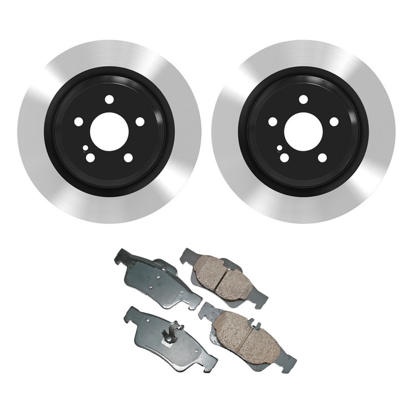 Wagner Rear Rotors Akebono EURO Ceramic Disc Brake Pads Kit For C216 CL550 CL600