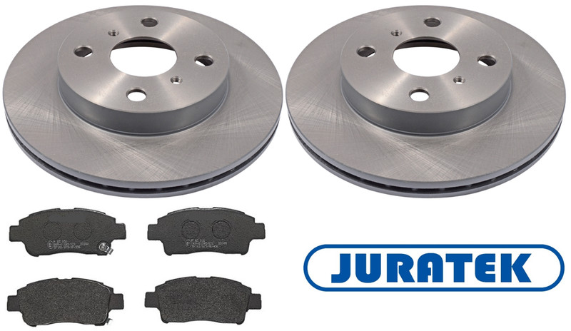 For Toyota – Yaris 1.0 1999-2005 Front 235mm Brake Discs and Pads Juratek
