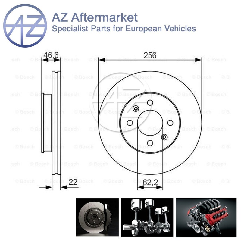 Fits Hyundai i20 2008-2015 Kia Rio 2005-2011 AZ Front Brake Disc 517121G000 gallery