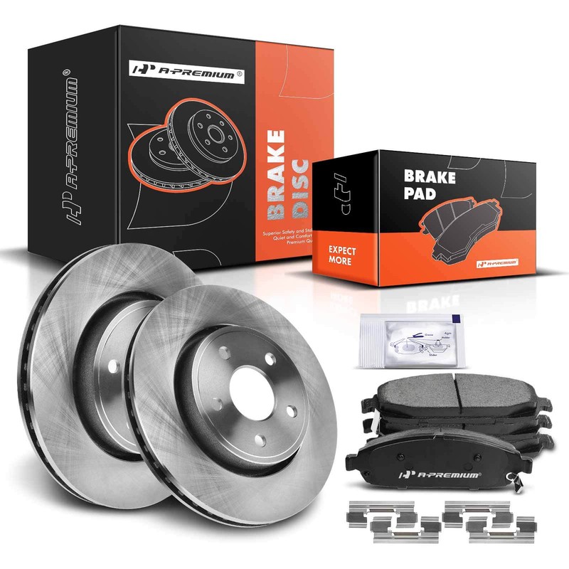 Front Disc Rotor & Ceramic Brake Pad for Jeep Commander 2006-2010 Grand Cherokee