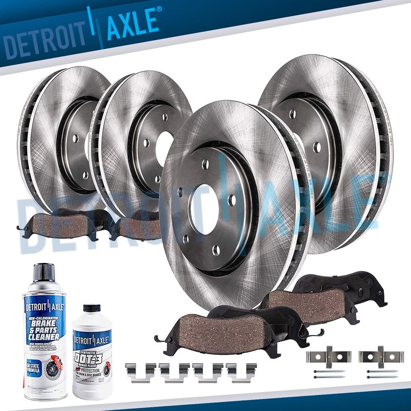 Front Rear Rotors + Ceramic Pads for 2006-2008 2009 Land Rover Range Rover Sport