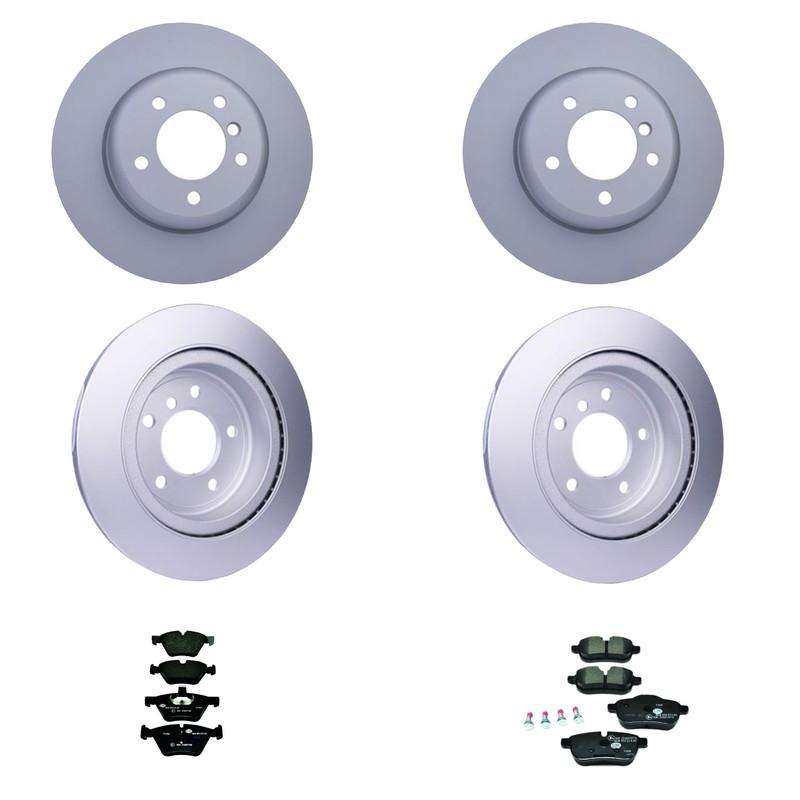 Hella Front Rear Rotors Low-Mettalic Disc Brake Pad Kit For E89 Z4 sDrive35is