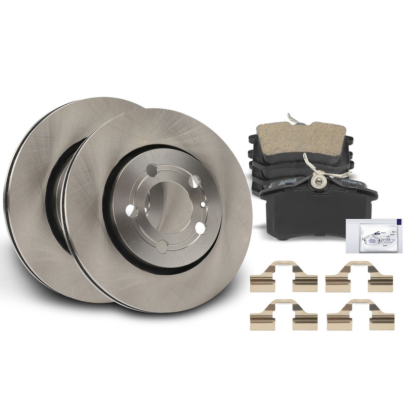 6pcs Rear Side Disc Brake Rotors & Brake Pads for VW Jetta 04-05 Golf 02-06 Audi gallery