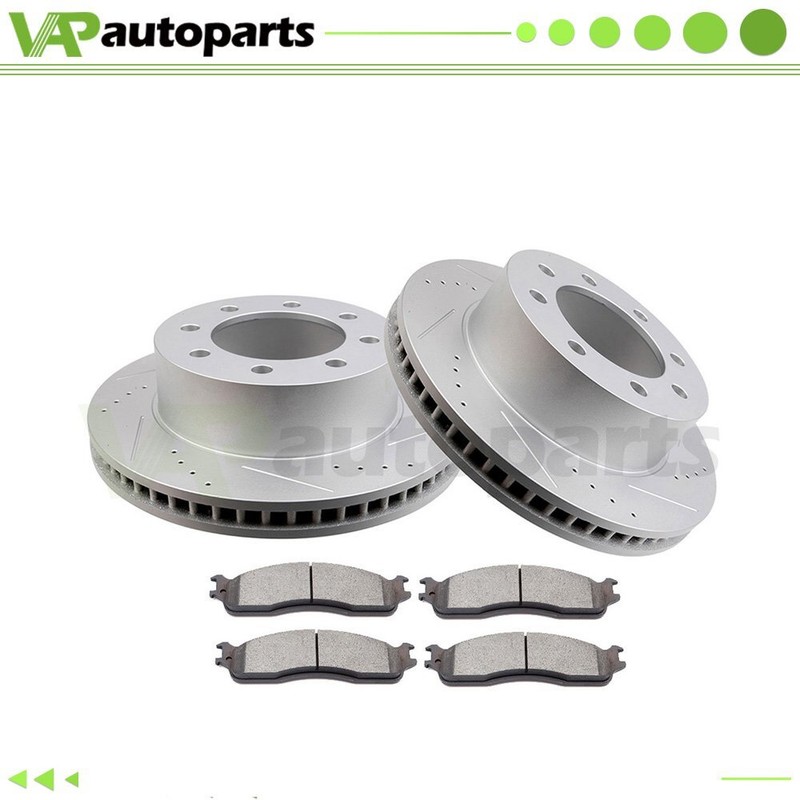 Drill Front Brake Pads And Rotors For DODGE RAM 3500 2003 – 2007 2008 353mm