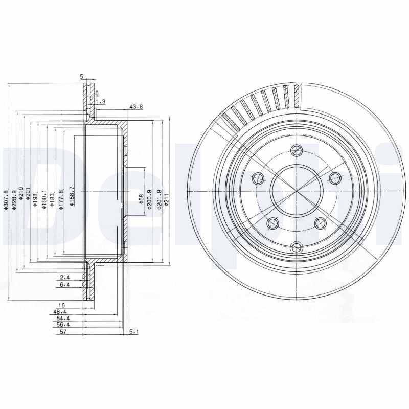 Delphi BG4041 Brake Disc for Infiniti, Nissan