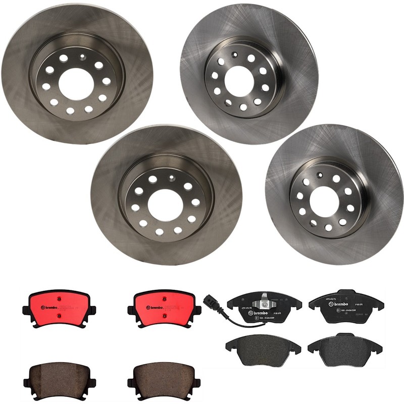 KIT-120321-2532 Sure Stop Brake Disc and Pad Kits 4-Wheel Set Front & Rear Sedan