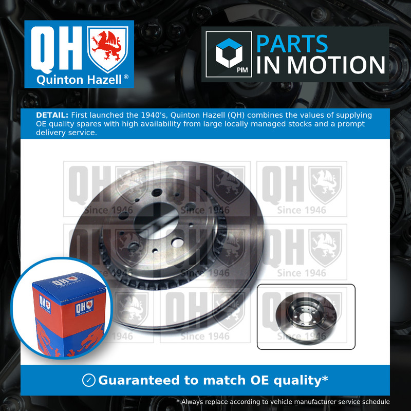 2x Brake Discs Pair Vented fits VOLVO XC90 Mk1 2.5 Rear 02 to 14 308mm Set QH