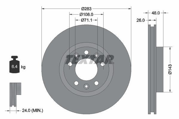 TEXTAR Brake Discs & Pads Front Braking Service Set Fits Citroen Opel Peugeot gallery