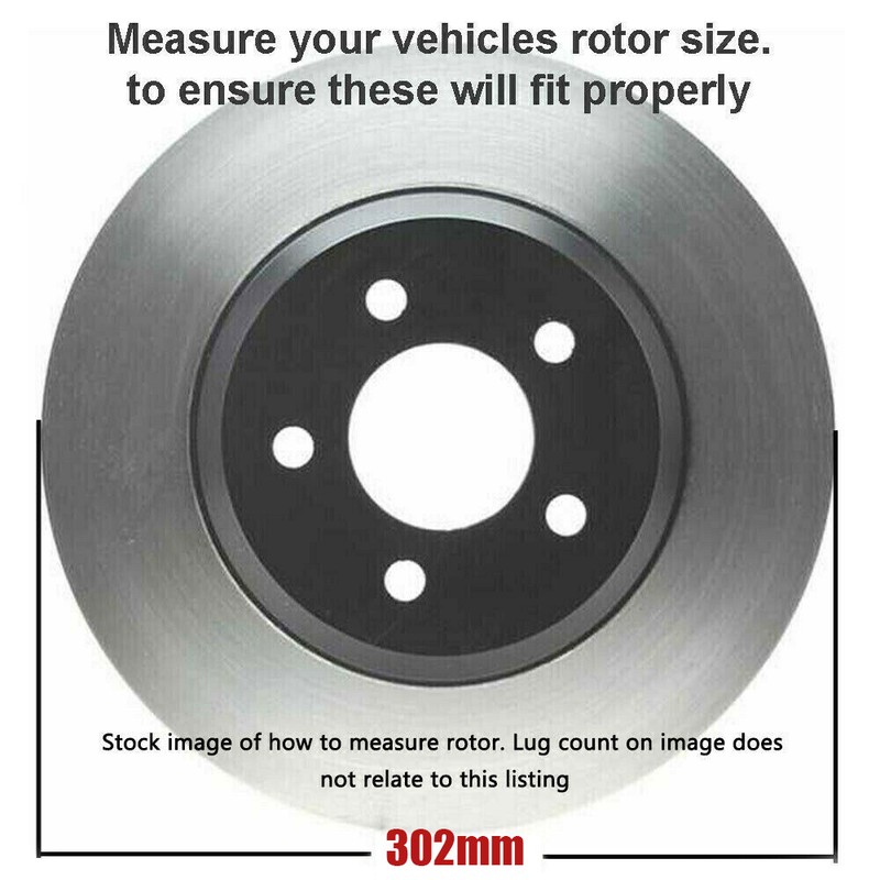 302mm Front Drilled Rotor Brake Pad + Hub Bearing for Chrysler Town and Country gallery