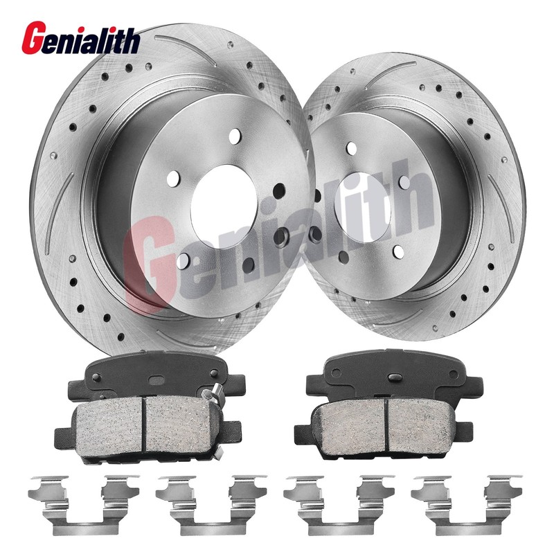 Rear Disc Brake Rotors & Ceramic Brake Pads for Nissan Altima Maxima Sentra Juke