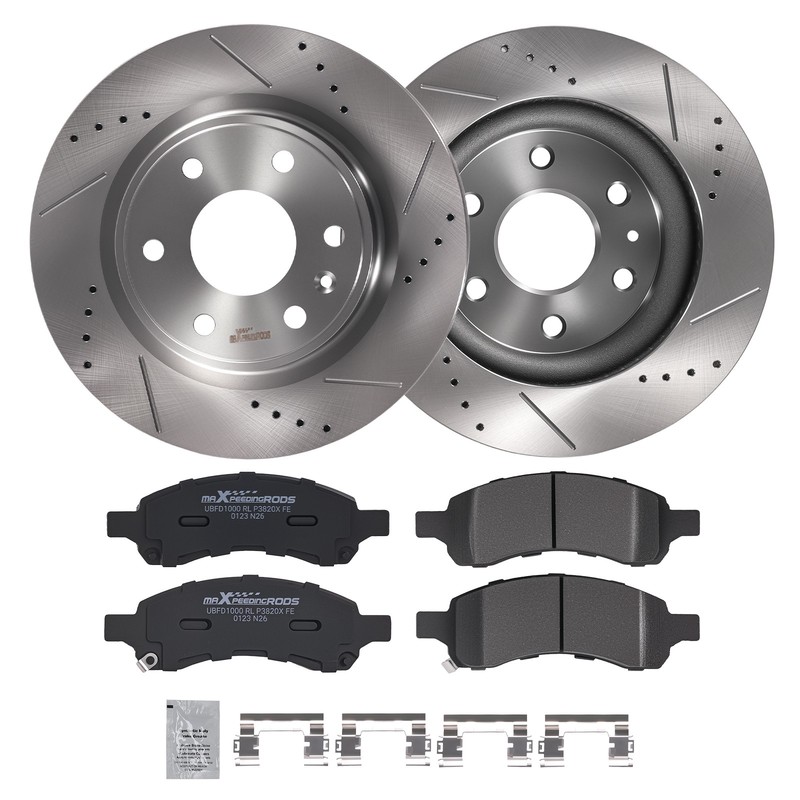 Front Brake Rotors & Pads Kit for Chevy Traverse 2009-2017 GMC Acadia 2007-2016 gallery