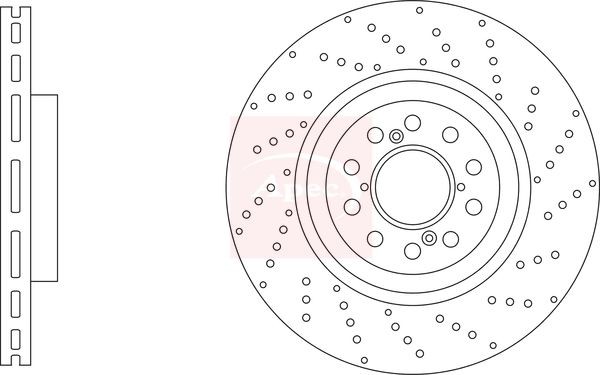 APEC DSK3315 Brake Disc Front Perforated / Vented Braking Fits Honda Civic