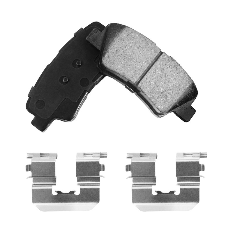 Rear Drilled Rotors + Ceramic Brake Pads for 2012 - 2022 Hyundai Accent Kia Rio gallery