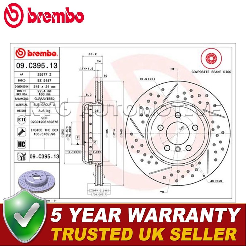 Brembo Rear Brake Disc Fits BMW 3 Series 2011- 4 Series 2013-2021 #2 gallery