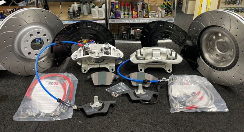 VW GOLF MK5 R32 BIG BRAKE DISC UPGRADE CONVERSION KIT FRONT 345MM