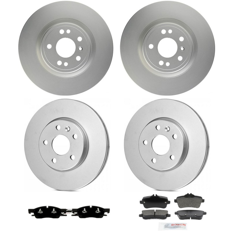 Bosch QuietCast Front Rear Rotor Blue Ceramic Disc Brake Pad Kit for X166 GLE350